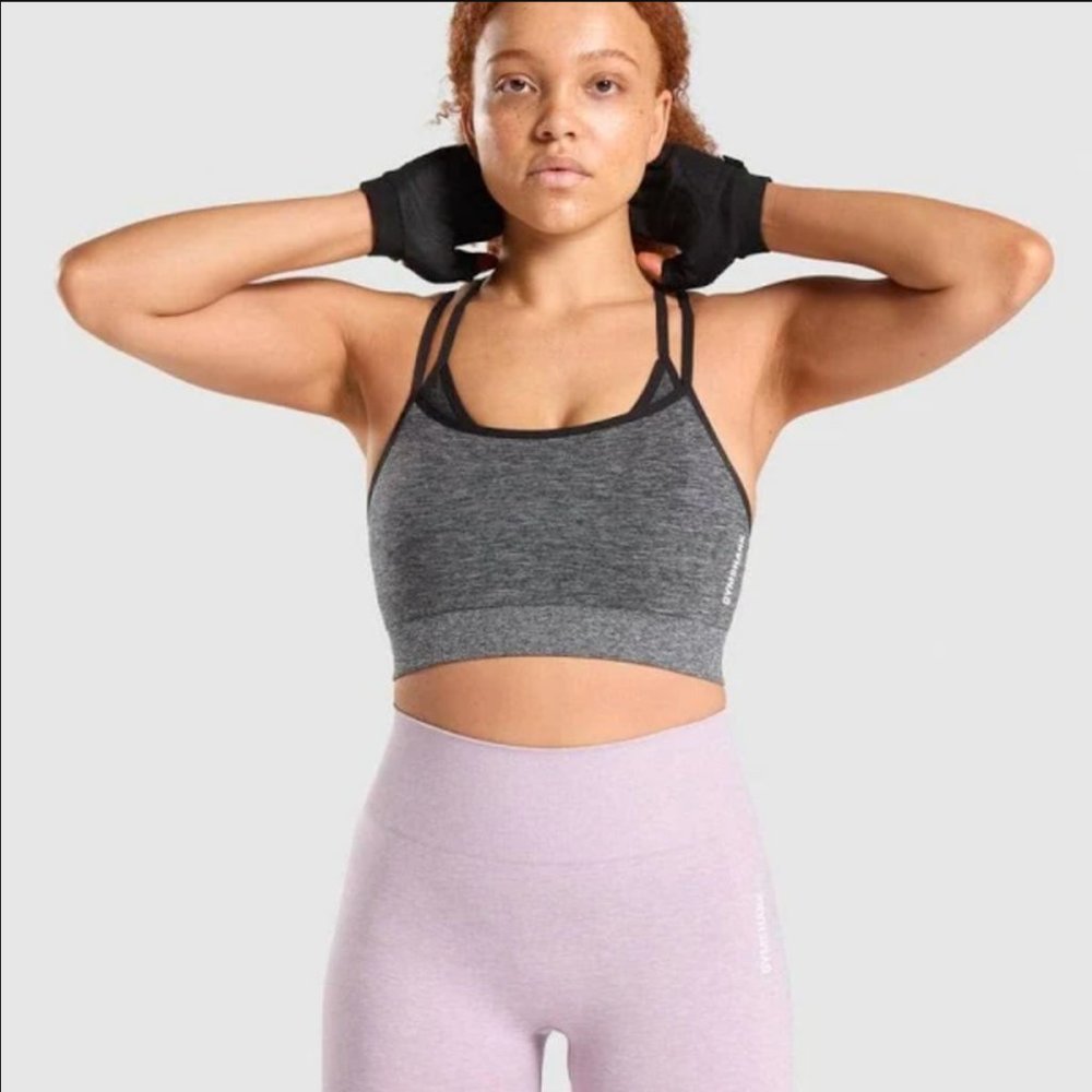 Gymshark Adapt Seamless Marl Grey Sports Bra